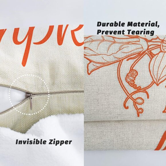 New Fall Decor Pillow Covers 18x18 Set of 4 - Picture 4 of 9